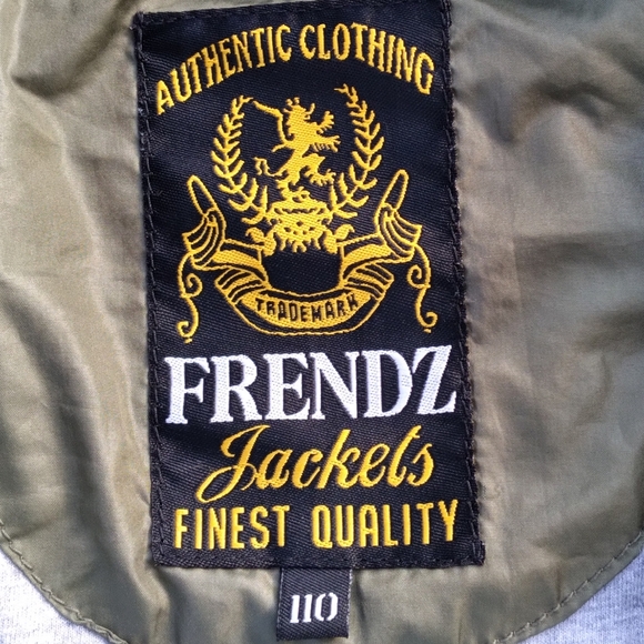 Size 110(4T) Frendz Army Green Flight Jacket - Picture 3 of 4